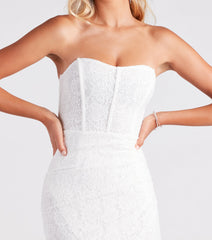 Sweet Charmer Lace Strapless Mini Dress