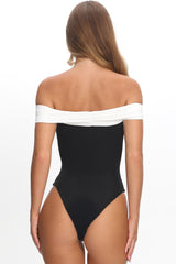 Lorona Off-Shoulder One-Piece Black/Ivory