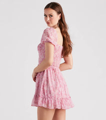 Sweet Spring Vibes Floral Skater Dress