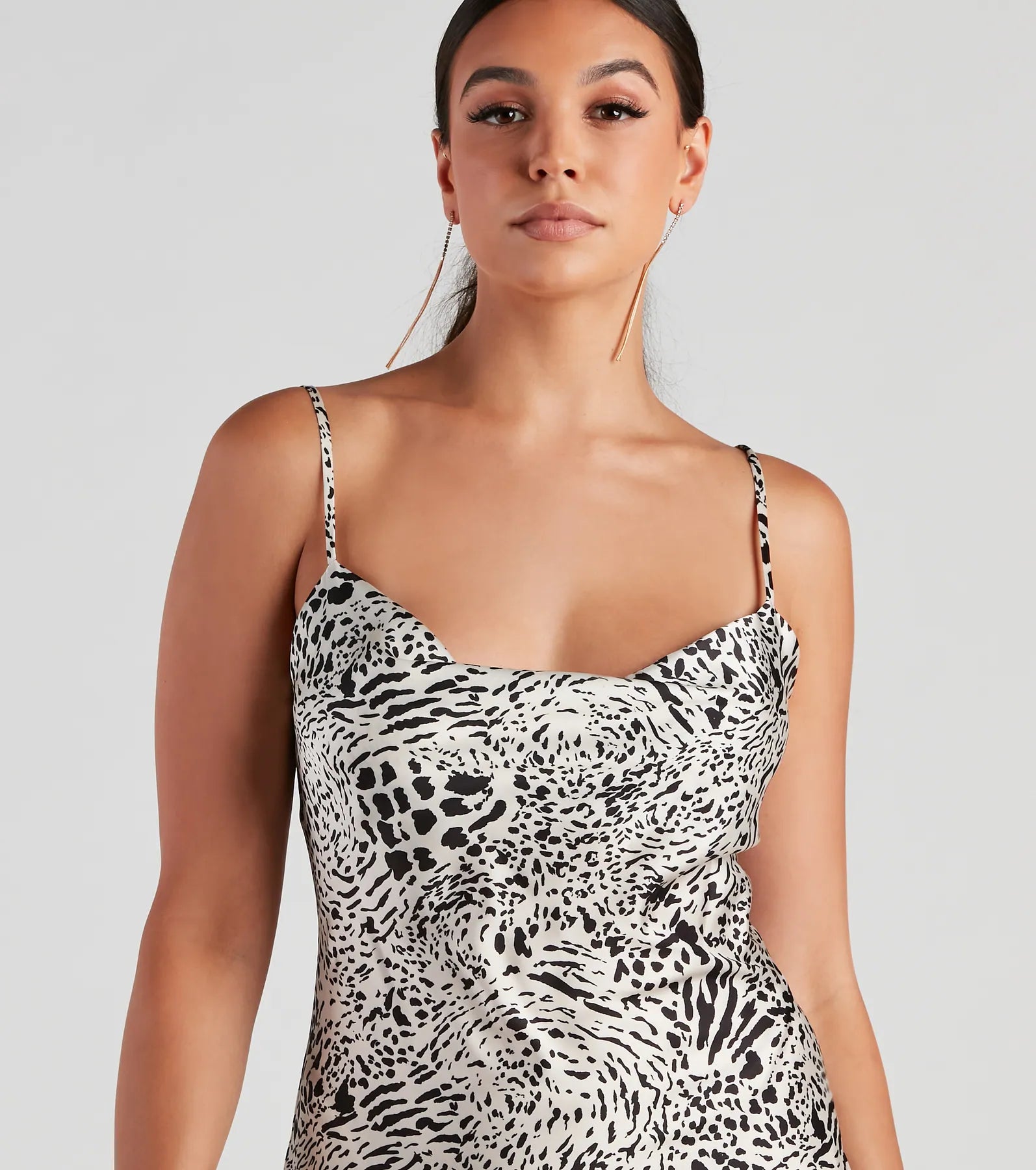 Sleek And Chic Leopard Print Mini Dress