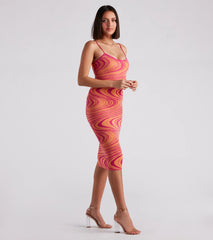 Nail The Trend Swirl Print Sweater Dress