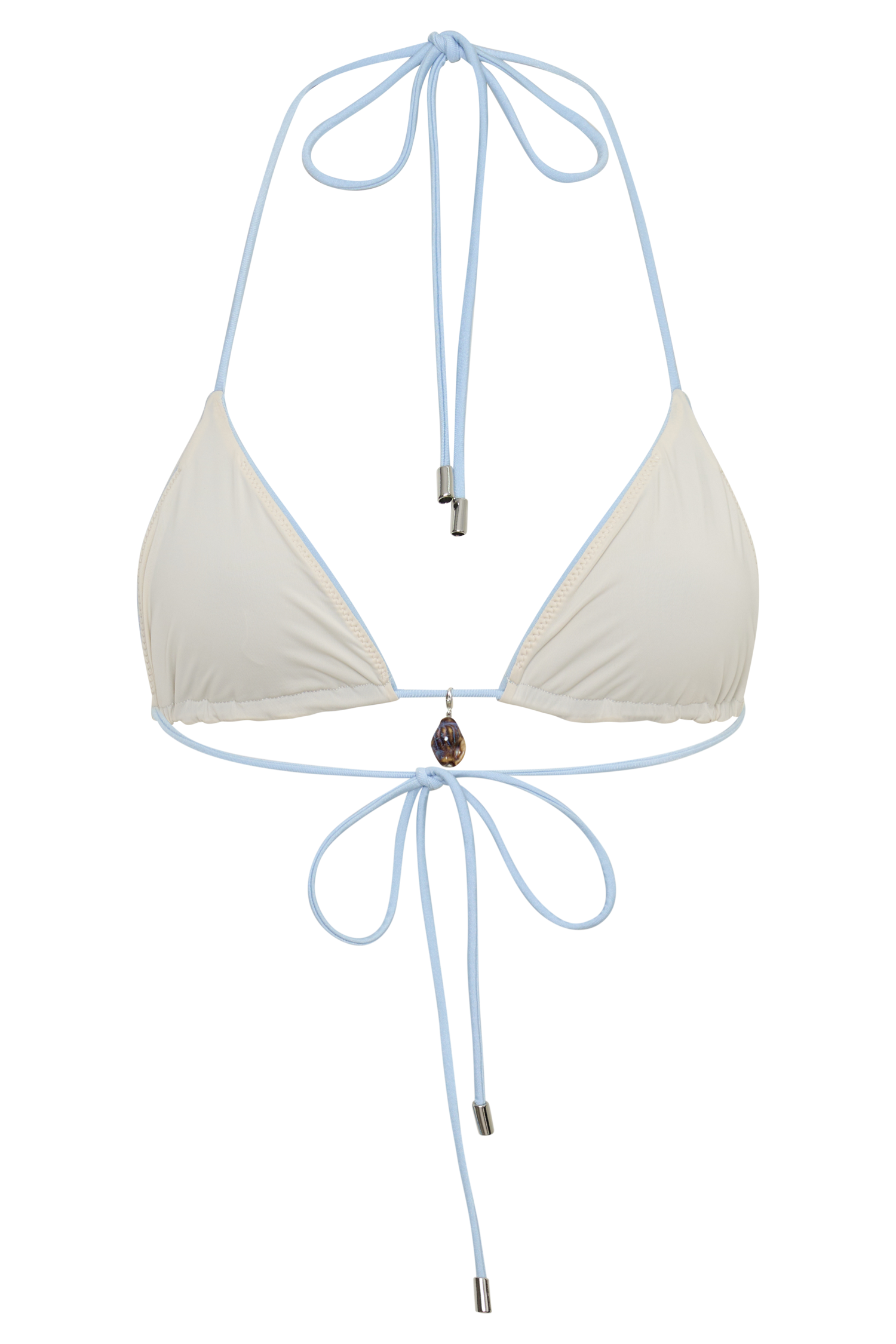 Blossom Classic Triangle Bikini Top - Pale Blue