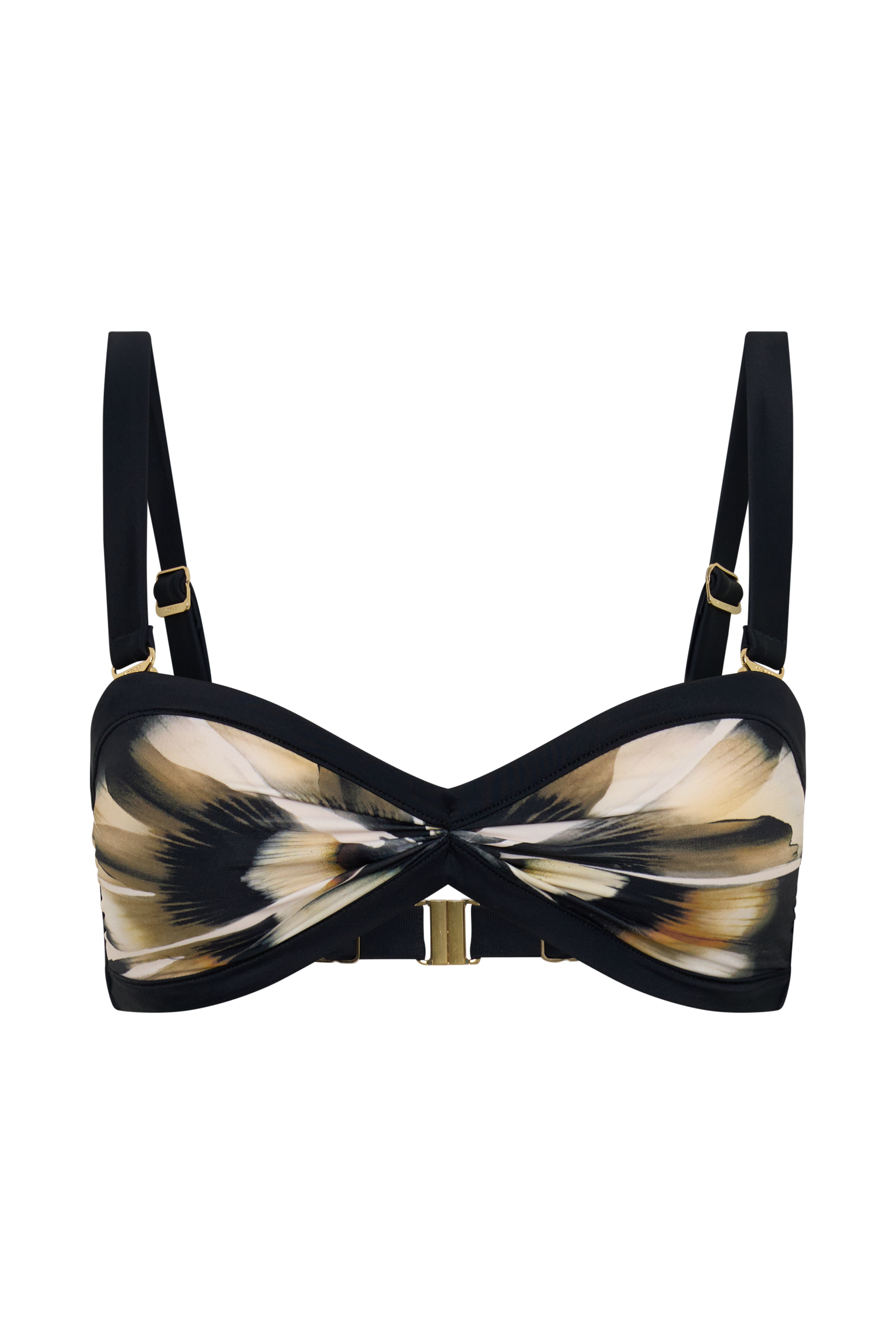 Briar Strapless Bikini Top- Ivory Oversized Floral Print