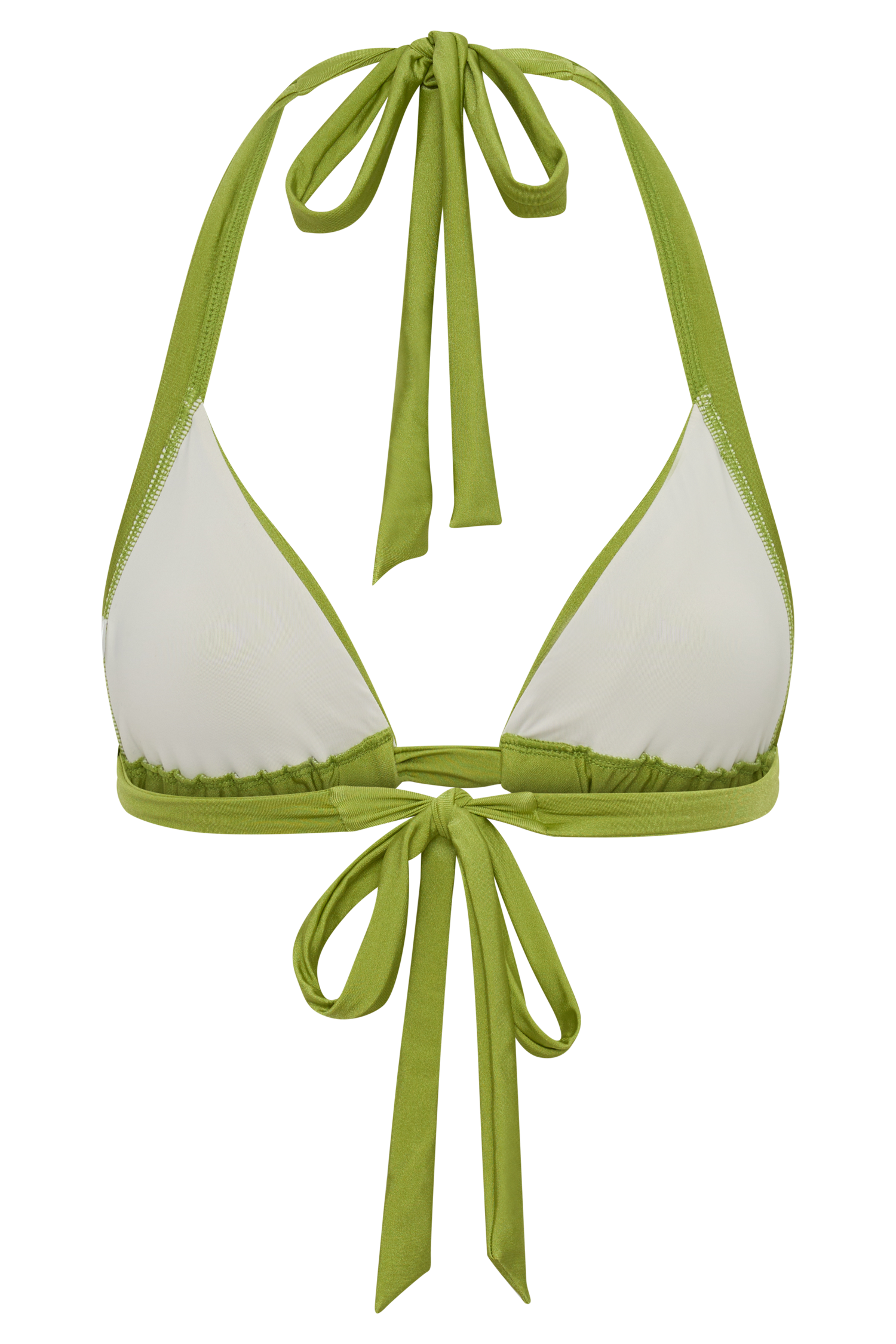 Fern Triangle Bikini Top - Green